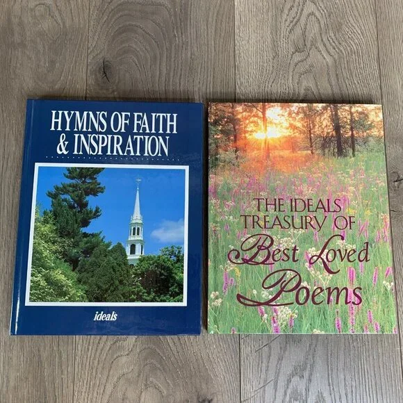 Ideals/Guideposts Lot of 2 The Ideals Treasury Best Loved Poems & Hymns of Faith - Picture 1 of 9